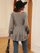 Load image into Gallery viewer, V-Neck Lantern Sleeve Blouse
