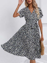 Load image into Gallery viewer, Women Clothing Dress Summer Small Floral Split V neck Women Clothing
