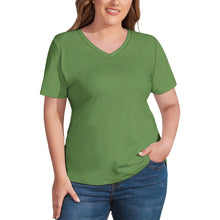 Load image into Gallery viewer, Ti Amo I love you - Exclusive Brand - Womens Plus Size V-Neck Short Sleeve Ladies T-Shirts - Sizes XL-4XL
