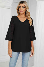 Load image into Gallery viewer, V-Neck Three-Quarter Sleeve Top
