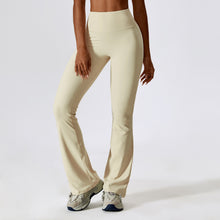 Load image into Gallery viewer, Wide Leg Tight Nude Feel Hip Lifting Yoga Bell Bottom Pants Dance High Waist Bootcut Casual Sports Pants
