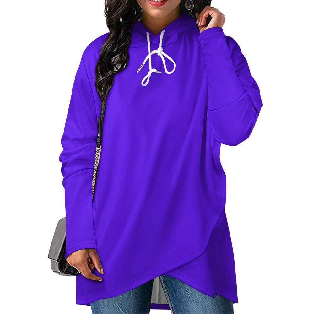 Ti Amo I love you- Exclusive Brand - 10 Colors - Solid Color - Asymmetrical Medium Length Slim Hooded Sweatshirt