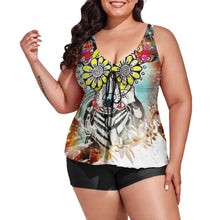 Load image into Gallery viewer, Ti Amo I love you - Exclusive brand - Women&#39;s Plus Size Drawstring 2pc Swimsuit - Sizes XL-6Xl
