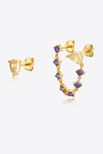 Load image into Gallery viewer, Zircon 925 Sterling Silver or 18k Gold Plated Mismatched Earrings
