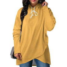 Load image into Gallery viewer, Ti Amo I love you - Exclusive Brand -10 Colors - Solid Color - Asymmetrical Medium Length Slim Hooded Sweatshirt
