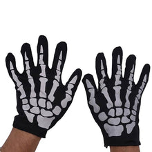 Load image into Gallery viewer, Skull Face Mask &amp; Skeleton Gloves - Halloween Costume  - Work - Winter Gloves.
