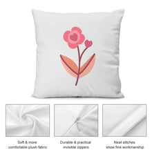 Load image into Gallery viewer, Ti Amo I love you - Exclusive Brand - 9 Colors - 7 Sizes - Flower Plush Pillow Case
