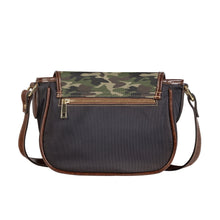 Load image into Gallery viewer, Ti Amo I love you - Exclusive Brand - Green Camouflage - PU Leather Flap Saddle Bag
