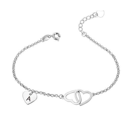 Your Custom - Personalized Heart Anklet -Stainless Steel - 3 Colors