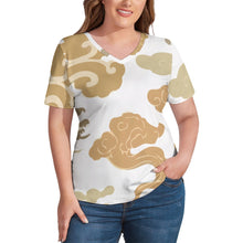 Load image into Gallery viewer, Ti Amo I love you - Exclusive Brand - Womens Plus Size V-Neck Short Sleeve Ladies T-Shirts - Sizes XL-4XL
