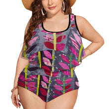 Load image into Gallery viewer, Ti Amo I love you Exclusive Brand  - Womens Plus Size 2pc Top+ Bottoms Swimsuit - Bathing Suits - Sizes XL-4XL
