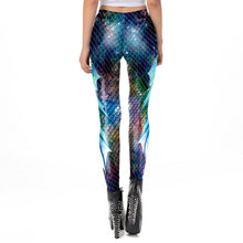 Load image into Gallery viewer, Womens Mermaid Scales Pattern - High Waisted Yoga Leggings Pants - Sizes S-XL
