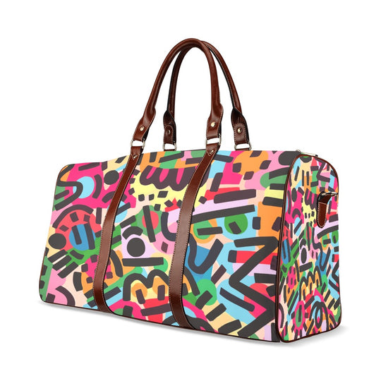 Ti Amo I love you- Exclusive Brand - 10 Styles - Travel Bag - Brown Handles