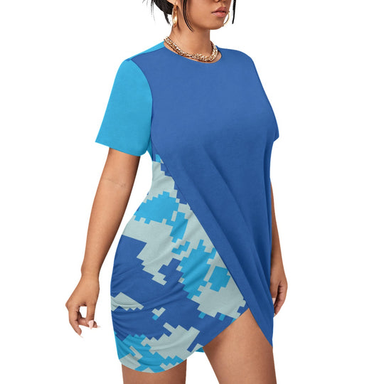 Ti Amo I love you - Exclusive Brand  - Women’s Plus Size - Stacked Hem Dress - Sizes L-5XL