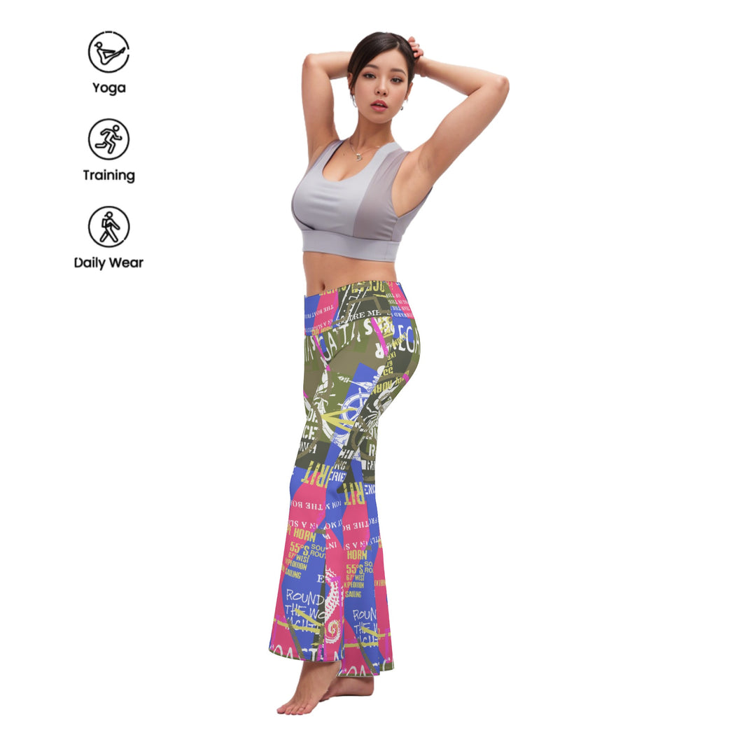 Ti Amo I love you - Exclusive Brand  - Women's Flare Yoga Pants