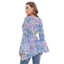 Load image into Gallery viewer, Ti Amo I love you - Exclusive Brand - V-neck Blouse With Flared Sleeves
