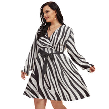 Load image into Gallery viewer, Ti Amo I love you- Exclusive Brand  - Women&#39;s V-neck Dress With Waistband
