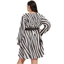 Load image into Gallery viewer, Ti Amo I love you- Exclusive Brand  - Women&#39;s V-neck Dress With Waistband
