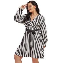 Load image into Gallery viewer, Ti Amo I love you- Exclusive Brand  - Women&#39;s V-neck Dress With Waistband
