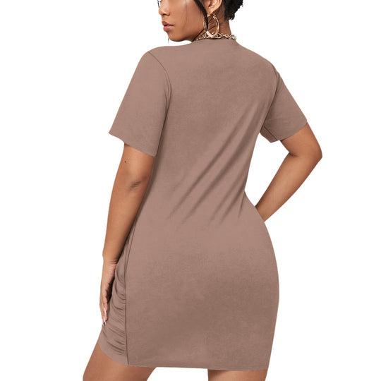 Ti Amo I love you - Exclusive Brand - Women’s Stacked Hem - Short Sleeve Dress