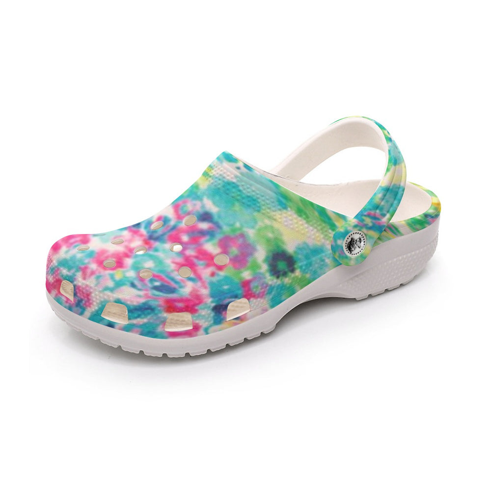 Ti Amo I love you - Exclusive Brand - Colorful Floral - Womens Classic Clogs - Sizes 5-13.5
