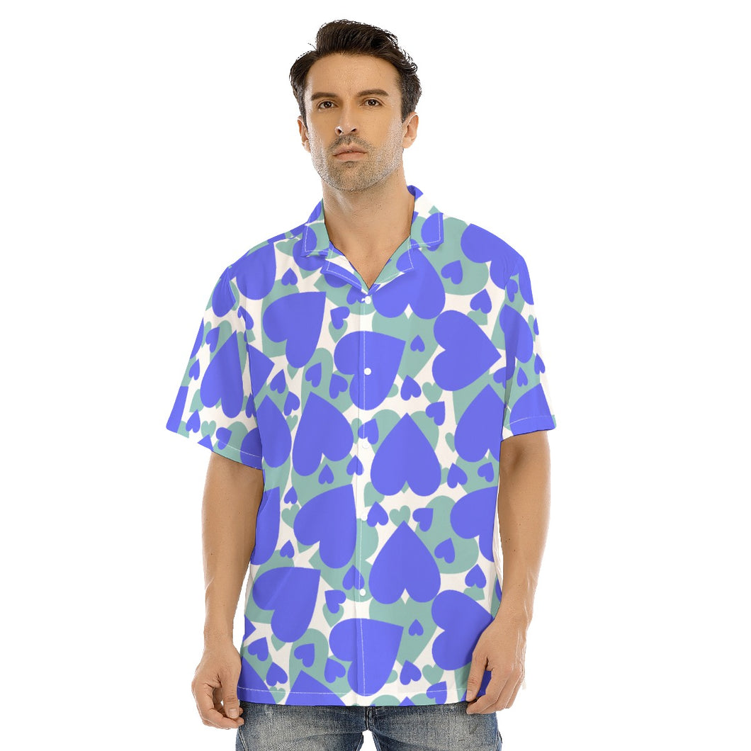 Ti Amo I love you - Exclusive Brand - Men's Hawaiian Shirt With Button Closure