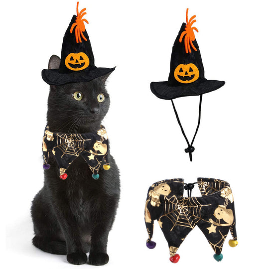 Ti Amo I love you - Exclusive Brand - 2pc Halloween Pet Costume Set - Scarf + Hat