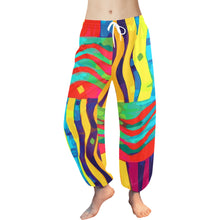 Load image into Gallery viewer, Ti Amo I love you  - Exclusive Brand  - Patchwork Waves Pattern - Women&#39;s Harem Pants
