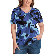 Load image into Gallery viewer, Ti Amo I love you - Exclusive Brand - Womens Plus Size V-Neck Short Sleeve Ladies T-Shirts - Sizes XL-4XL
