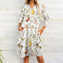 Load image into Gallery viewer, Ti Amo I love you - Exclusive Brand - 10 Styles - Fruit &amp; Veggies - 7-point Sleeve Dress - Sizes S-5XL
