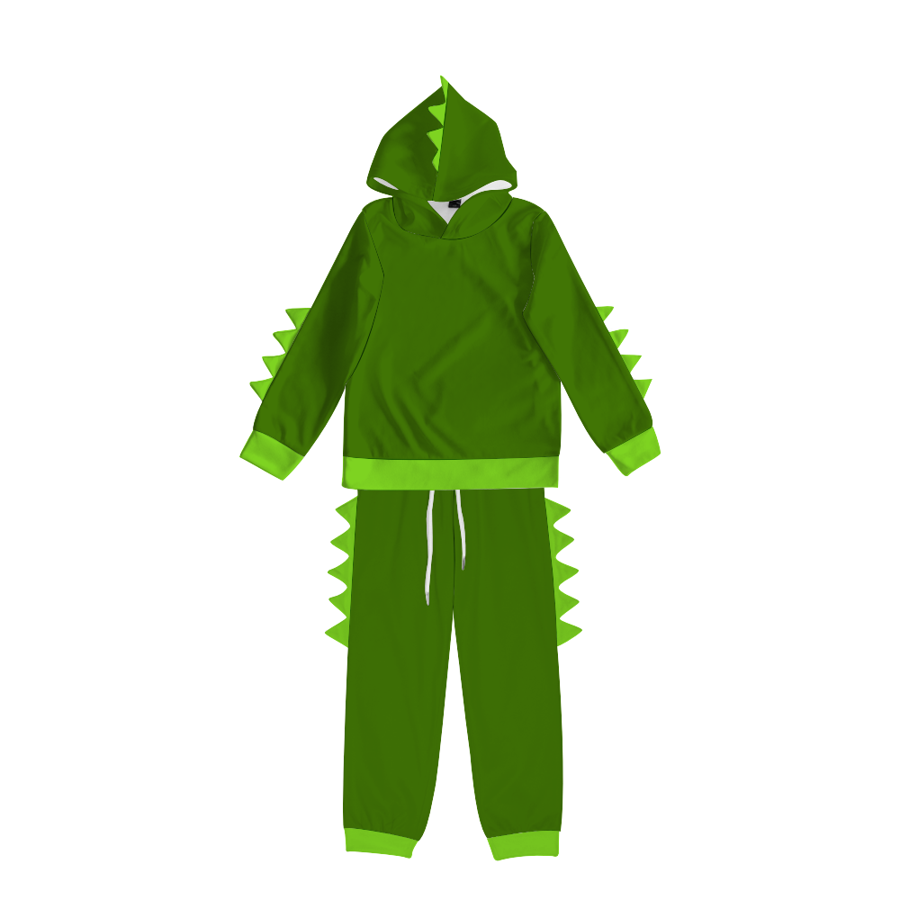 Toddler /Kids - Unisex - 2pc Dinosaur Outfits Long Sleeve Hoodie + Full Length Pants Set