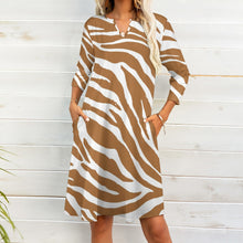 Load image into Gallery viewer, Ti Amo I love you - Exclusive Brand - 7-Point Long Sleeved Dress
