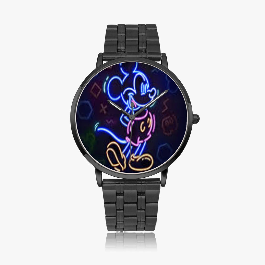 Ti Amo I love you  - Exclusive Brand  - Standing Mickey Mouse -  Unisex Designer Instafamous Steel Strap Quartz Watch