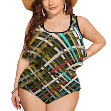 Load image into Gallery viewer, Ti Amo I love you Exclusive Brand - Womens Plus Size 2pc Top+ Bottoms Swimsuit - Bathing Suits - Sizes XL-4XL

