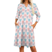 Load image into Gallery viewer, Ti Amo I love you - Exclusive Brand - 7-Point Long Sleeved Dress
