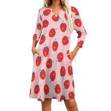 Load image into Gallery viewer, Ti Amo I love you - Exclusive Brand - 10 Styles - Fruit &amp; Veggies - 7-point Sleeve Dress - Sizes S-5XL
