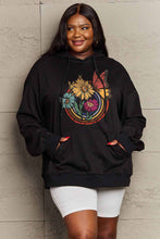 Load image into Gallery viewer, Simply Love Simply Love Full Size Butterfly and Flower Graphic Hoodie
