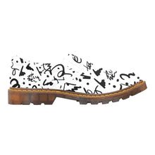 Load image into Gallery viewer, Ti Amo I love you - Exclusive Brand  - White with Black.Squiggles - Women&#39;s Slip-On Loafer
