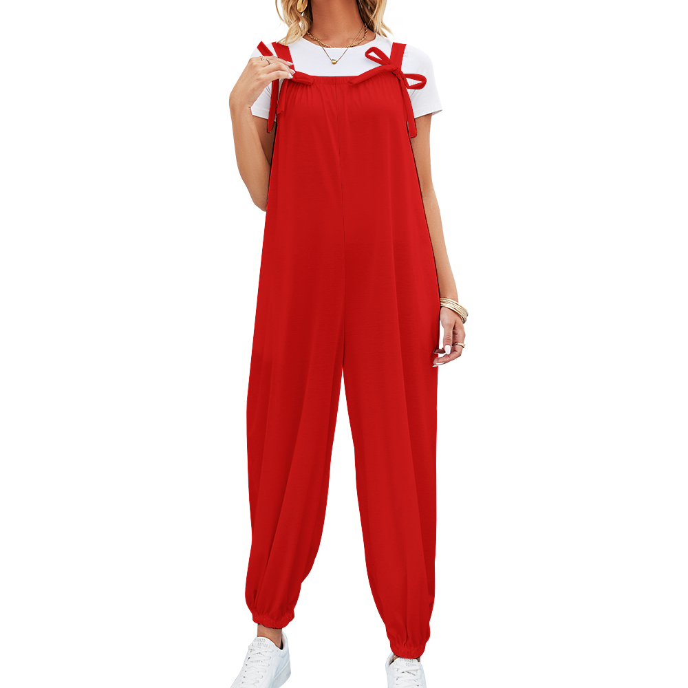 Ti Amo I love you- Exclusive Brand - Cornell Red - Jumpsuit with Suspender