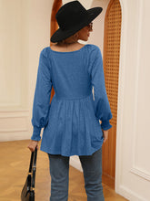 Load image into Gallery viewer, V-Neck Lantern Sleeve Blouse
