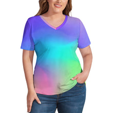 Load image into Gallery viewer, Ti Amo I love you - Exclusive Brand - Womens Plus Size V-Neck Short Sleeve Ladies T-Shirts - Sizes XL-4XL
