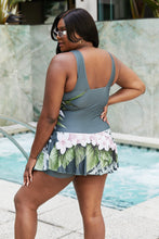 Load image into Gallery viewer, Womens - Marina West Swim Full Size Clear Waters Swim Dress in Aloha Forest - Sizes S-3XL
