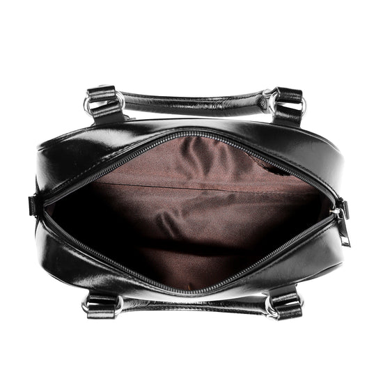 Ti Amo I love you - Exclusive Brand - Violet Red - Double Black Heart -  Shoulder Handbag