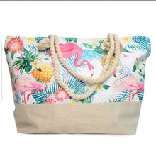 Load image into Gallery viewer, Summer Tropical Rhinestone Ladies Tote Bag
