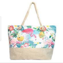 Load image into Gallery viewer, Summer Tropical Rhinestone Ladies Tote Bag
