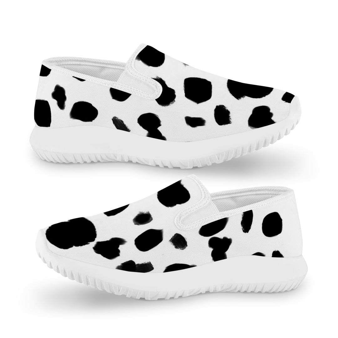 Ti Amo I love you - Exclusive Brand  - Black & White - Cow Spots - Womens Walking Shoes