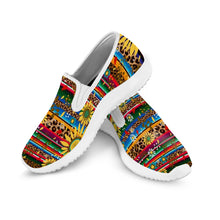 Load image into Gallery viewer, Ti Amo I love you - Exclusive Brand - Leopard &amp; Sunflowers - Womens Slip- On Walking Shoes
