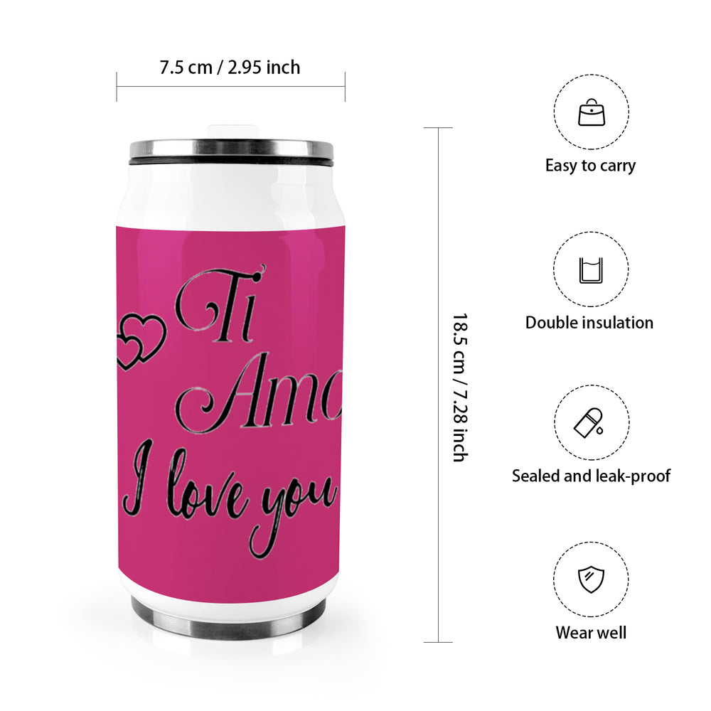 Ti Amo I love you - Exclusive Brand - Stainless Steel Vacuum Mug - 13.7 ounces