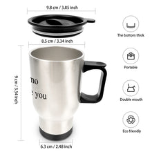 Load image into Gallery viewer, Ti Amo I love you - Exclusive brand - Block Lettering -  TI AMO I LOVE YOU - Travel Mug (Silver) (14 Oz)
