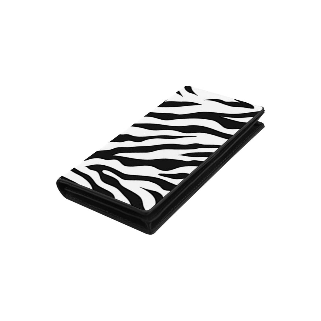 Ti Amo I love you -  Exclusive Brand  - Black & White - Zebra Stripes - Women's Leather Wallet